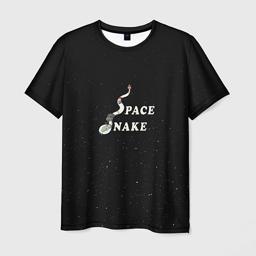 Мужская футболка Space snake / 3D-принт – фото 1