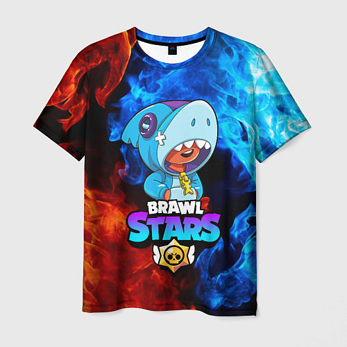 Мужская футболка BRAWL STARS LEON SHARK / 3D-принт – фото 1