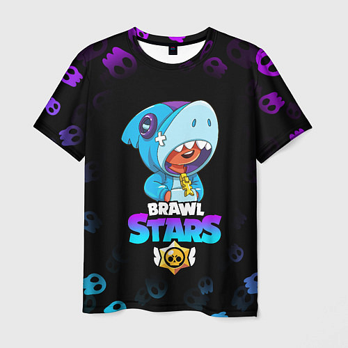 Мужская футболка BRAWL STARS LEON SHARK / 3D-принт – фото 1
