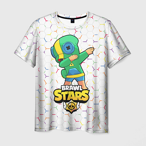 Мужская футболка Brawl Stars Leon, Dab / 3D-принт – фото 1