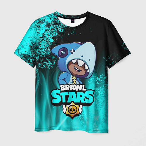 Мужская футболка Brawl Stars LEON SHARK / 3D-принт – фото 1