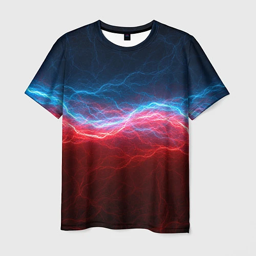 Мужская футболка Огонь и лёд / 3D-принт – фото 1