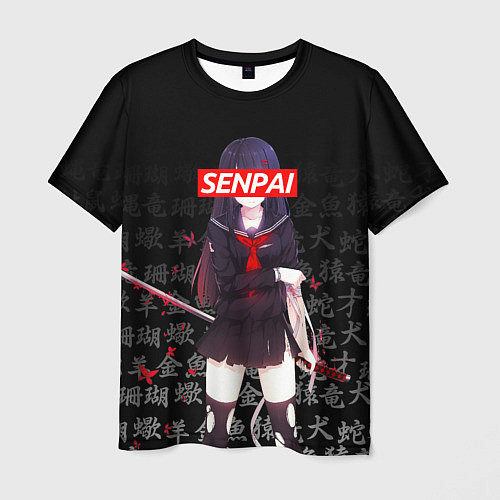 Мужская футболка SENPAI ANIME / 3D-принт – фото 1