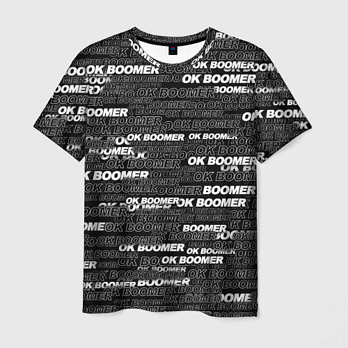 Мужская футболка OK BOOMER / 3D-принт – фото 1