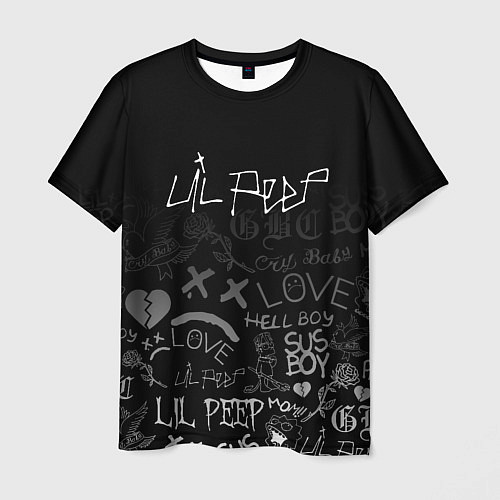 Мужская футболка LIL PEEP / 3D-принт – фото 1