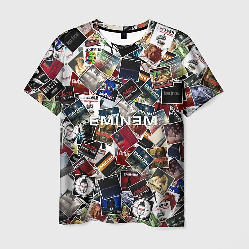 Мужская футболка Дискография EMINEM / 3D-принт – фото 1