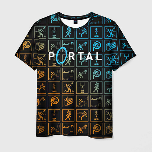 Мужская футболка PORTAL / 3D-принт – фото 1