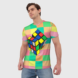 Футболка мужская Кубик Рубика, цвет: 3D-принт — фото 2
