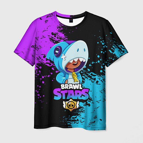 Мужская футболка Brawl Stars Leon Shark / 3D-принт – фото 1