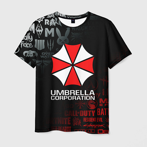 Мужская футболка RESIDENT EVIL UMBRELLA CORP / 3D-принт – фото 1