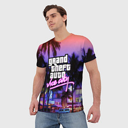 Футболка мужская Grand Theft Auto Vice City, цвет: 3D-принт — фото 2