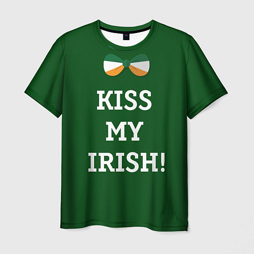 Мужская футболка Kiss my Irish / 3D-принт – фото 1