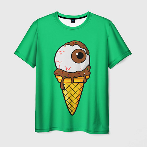 Мужская футболка Мороженое с глазом / 3D-принт – фото 1