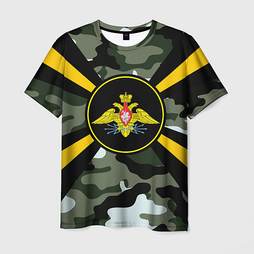 Мужская футболка Войска связи / 3D-принт – фото 1