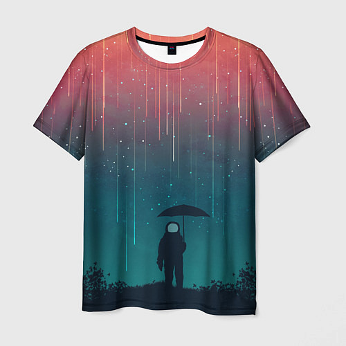 Мужская футболка Космический Дождь / 3D-принт – фото 1
