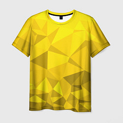 Футболка мужская YELLOW ABSTRACT, цвет: 3D-принт