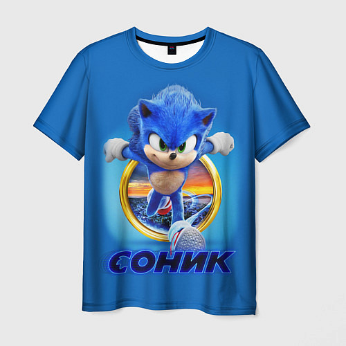 Мужская футболка SONIC / 3D-принт – фото 1