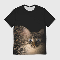 Мужская футболка Disintegrating Cat