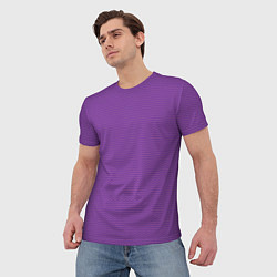 Футболка мужская Фиолетовая волна, цвет: 3D-принт — фото 2