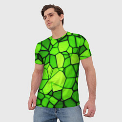Футболка мужская Зеленая мозаика, цвет: 3D-принт — фото 2