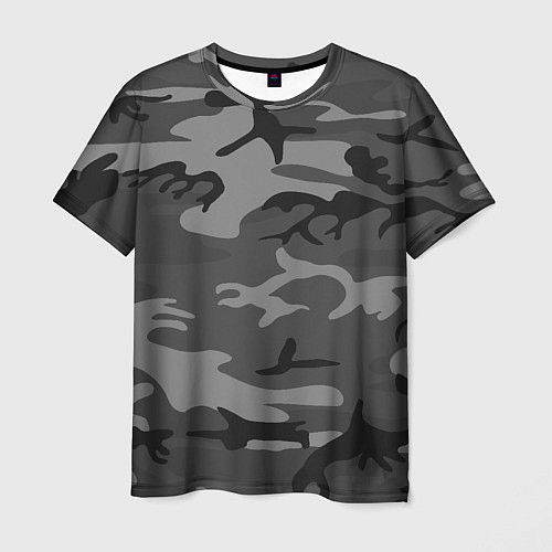 Мужская футболка Военный камуфляж / 3D-принт – фото 1
