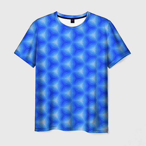 Мужская футболка Синие соты / 3D-принт – фото 1
