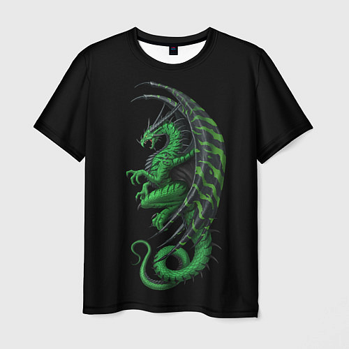 Мужская футболка Green Dragon / 3D-принт – фото 1