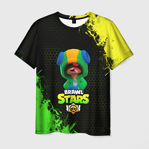 Мужская футболка Brawl Stars Leon / 3D-принт – фото 1