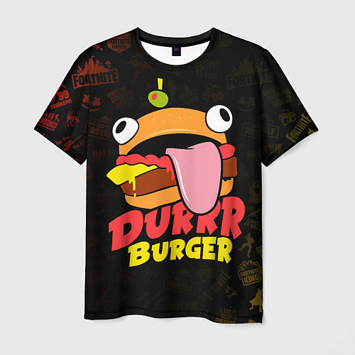Мужская футболка Fortnite Durrr Burger / 3D-принт – фото 1