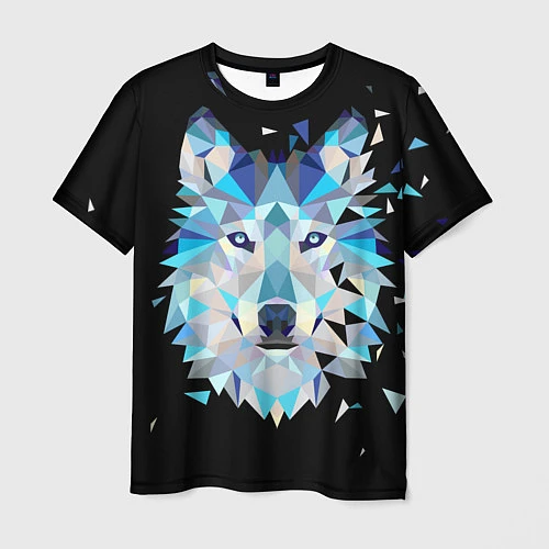 Мужская футболка Волк / 3D-принт – фото 1