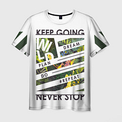 Футболка мужская Off-White: Keep Going, цвет: 3D-принт