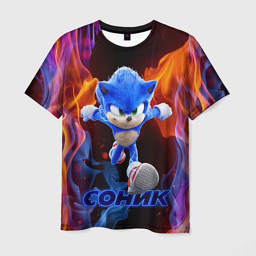 Мужская футболка SONIC / 3D-принт – фото 1