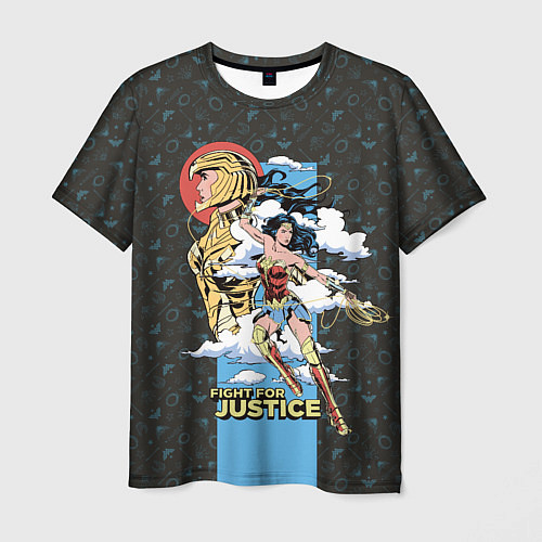 Мужская футболка Fight for justice / 3D-принт – фото 1