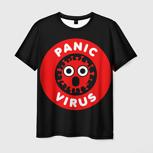 Мужская футболка Panic Virus / 3D-принт – фото 1