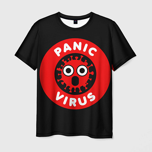 Мужская футболка Panic Virus / 3D-принт – фото 1