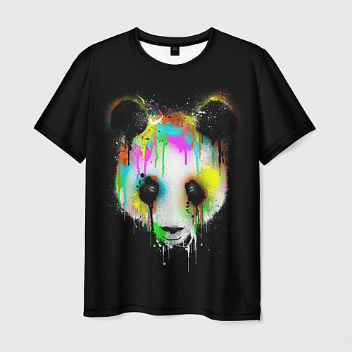 Мужская футболка Панда в краске / 3D-принт – фото 1