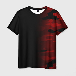 Футболка мужская RED BLACK MILITARY CAMO, цвет: 3D-принт