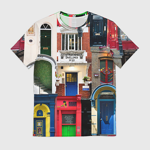 Мужская футболка London doors цифровой коллаж / 3D-принт – фото 1
