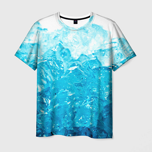 Мужская футболка Лёд / 3D-принт – фото 1
