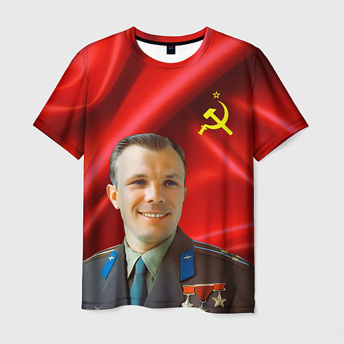 Мужская футболка Юрий Гагарин / 3D-принт – фото 1