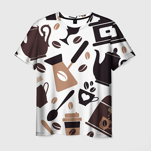 Мужская футболка Coffee / 3D-принт – фото 1