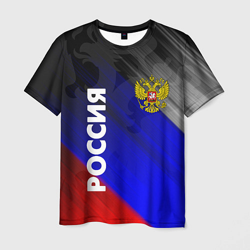 Мужская футболка РОССИЯ / 3D-принт – фото 1