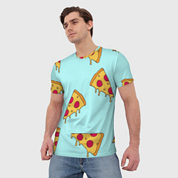 Футболка мужская Ароматная пицца, цвет: 3D-принт — фото 2