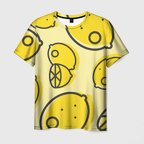 Мужская футболка Лимончики / 3D-принт – фото 1