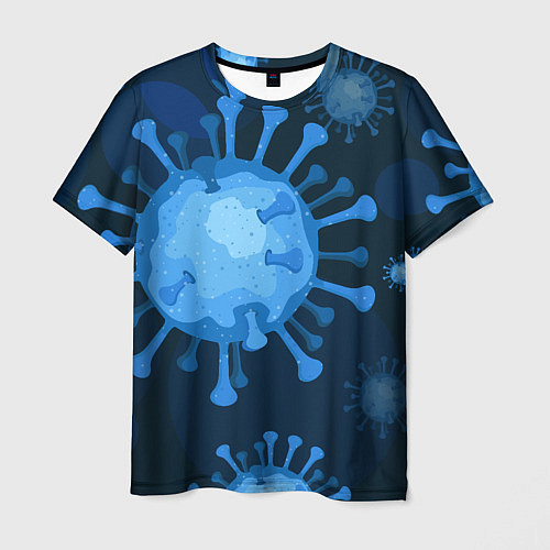 Мужская футболка Сorona virus infection / 3D-принт – фото 1