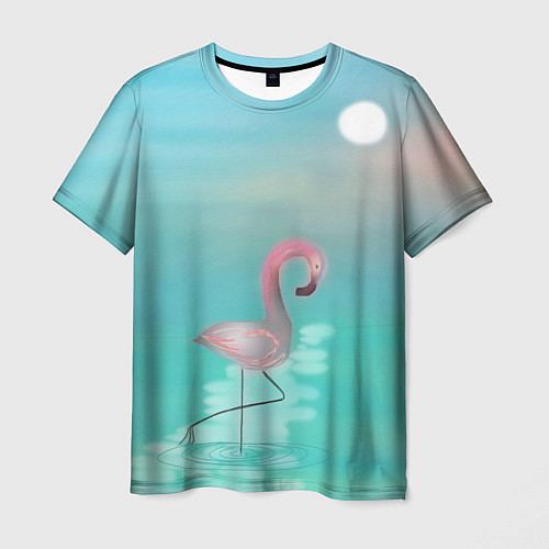 Мужская футболка Фламинго / 3D-принт – фото 1