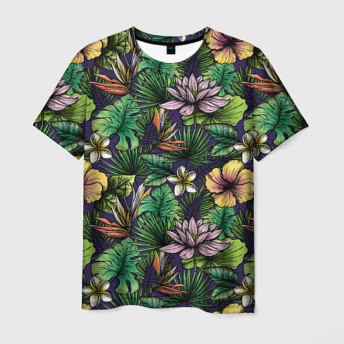Мужская футболка Летние цветы / 3D-принт – фото 1