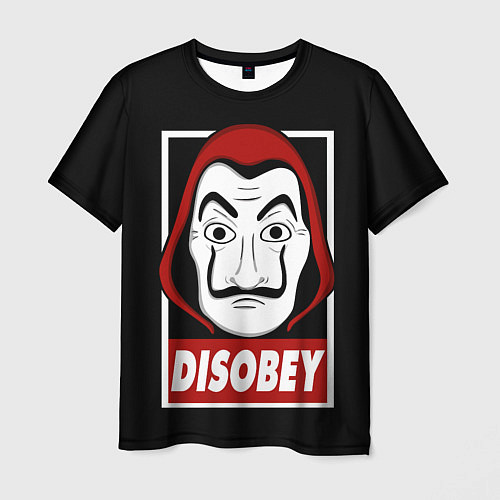 Мужская футболка Disobey / 3D-принт – фото 1