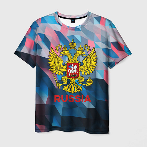 Мужская футболка RUSSIA / 3D-принт – фото 1