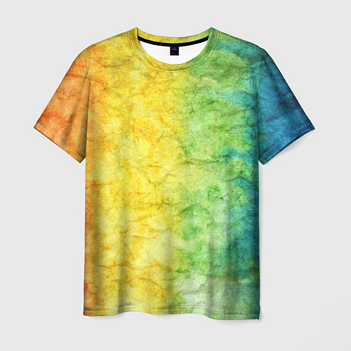 Мужская футболка Разноцветный акварель градиент / 3D-принт – фото 1